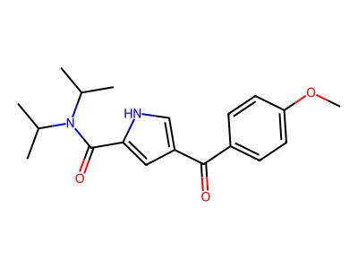 N,N-diisopropyl-4-(4-methoxybenzoyl)-1H-pyrrole-2-carboxamide structure