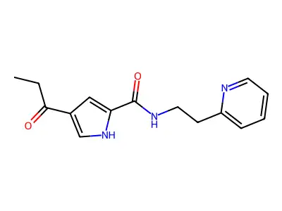 4-propionyl-N-[2-(2-pyridinyl)ethyl]-1H-pyrrole-2-carboxamide structure