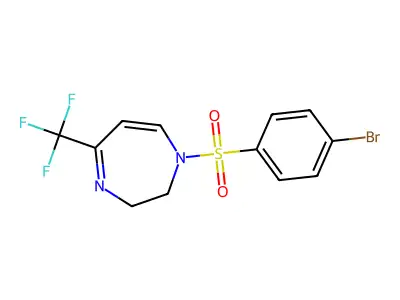 1-[(4-bromophenyl)sulfonyl]-5-(trifluoromethyl)-2,3-dihydro-1H-1,4-diazepine structure