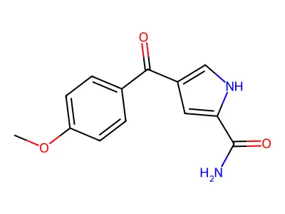 4-(4-methoxybenzoyl)-1H-pyrrole-2-carboxamide structure
