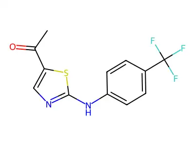1-(2-((4-(Trifluoromethyl)phenyl)amino)thiazol-5-yl)ethanone structure