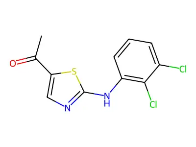 1-[2-(2,3-Dichloroanilino)-1,3-thiazol-5-yl]-1-ethanone structure