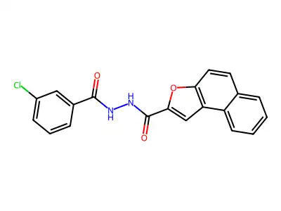 N'-(3-chlorobenzoyl)naphtho[2,1-b]furan-2-carbohydrazide structure