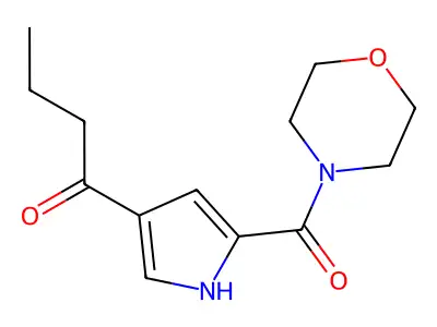 1-[5-(morpholine-4-carbonyl)-1H-pyrrol-3-yl]butan-1-one structure