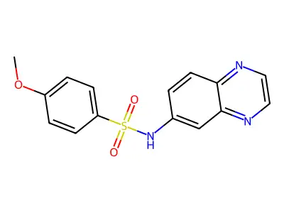 4-methoxy-N-(6-quinoxalinyl)benzenesulfonamide structure
