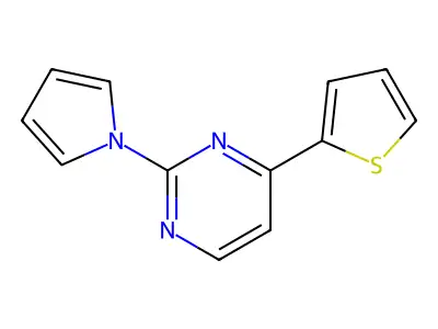 2-Pyrrol-1-yl-4-thiophen-2-ylpyrimidine structure