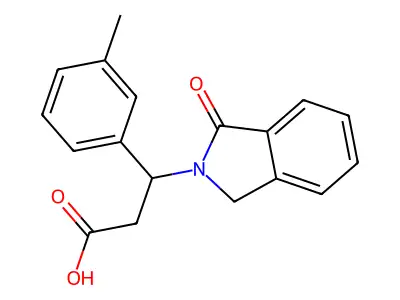 3-(3-methylphenyl)-3-(1-oxo-1,3-dihydro-2H-isoindol-2-yl)propanoic acid structure