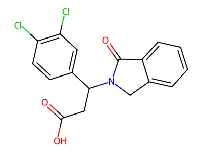 3-(3,4-dichlorophenyl)-3-(1-oxo-1,3-dihydro-2H-isoindol-2-yl)propanoic acid structure