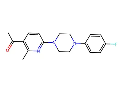1-{6-[4-(4-Fluorophenyl)piperazino]-2-methyl-3-pyridinyl}-1-ethanone structure