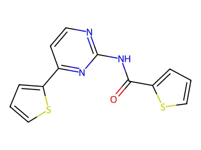 N-[4-(2-thienyl)-2-pyrimidinyl]-2-thiophenecarboxamide structure