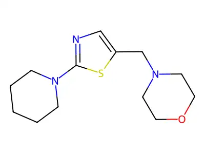 4-[(2-Piperidino-1,3-thiazol-5-yl)methyl]morpholine structure