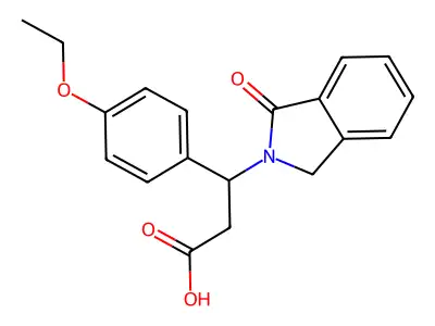 3-(4-ethoxyphenyl)-3-(1-oxo-1,3-dihydro-2H-isoindol-2-yl)propanoic acid structure