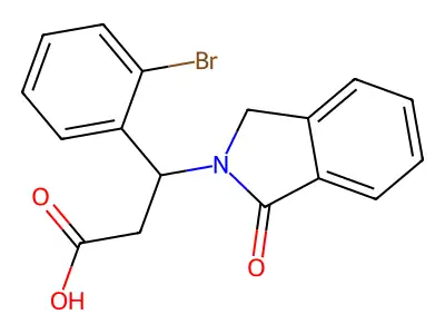 3-(2-bromophenyl)-3-(1-oxo-1,3-dihydro-2H-isoindol-2-yl)propanoic acid structure