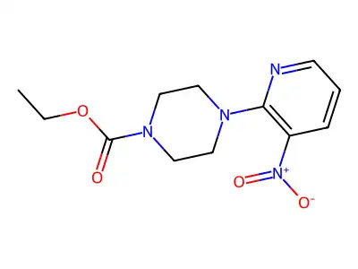 Ethyl 4-(3-nitropyridin-2-yl)piperazine-1-carboxylate structure