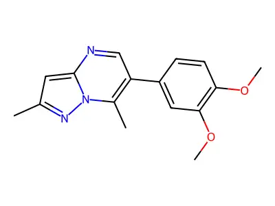 6-(3,4-Dimethoxyphenyl)-2,7-dimethylpyrazolo[1,5-a]pyrimidine structure