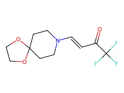 4-(1,4-Dioxa-8-azaspiro[4.5]decan-8-yl)-1,1,1-trifluorobut-3-en-2-one structure