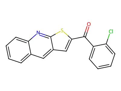 (2-Chlorophenyl)(thieno[2,3-b]quinolin-2-yl)methanone structure
