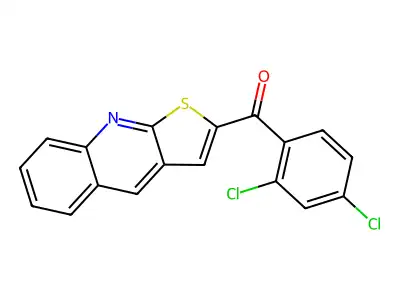 (2,4-Dichlorophenyl)(thieno[2,3-b]quinolin-2-yl)methanone structure