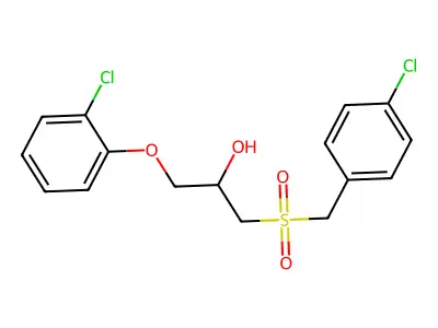 1-[(4-Chlorobenzyl)sulfonyl]-3-(2-chlorophenoxy)-2-propanol structure