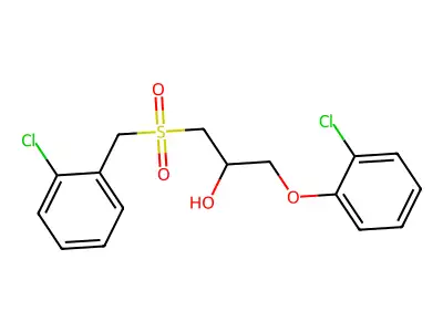 1-[(2-Chlorobenzyl)sulfonyl]-3-(2-chlorophenoxy)-2-propanol structure