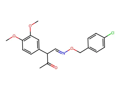 4-[(4-Chlorophenyl)methoxyimino]-3-(3,4-dimethoxyphenyl)butan-2-one structure