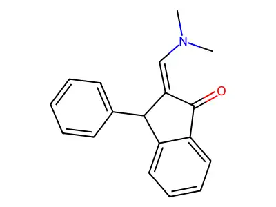 2-[(dimethylamino)methylidene]-3-phenyl-2,3-dihydro-1H-inden-1-one structure