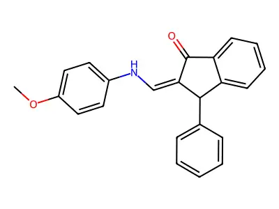 2-[(4-methoxyanilino)methylidene]-3-phenyl-3H-inden-1-one structure