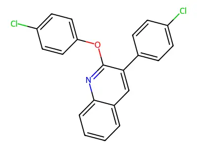 2-(4-Chlorophenoxy)-3-(4-chlorophenyl)quinoline structure