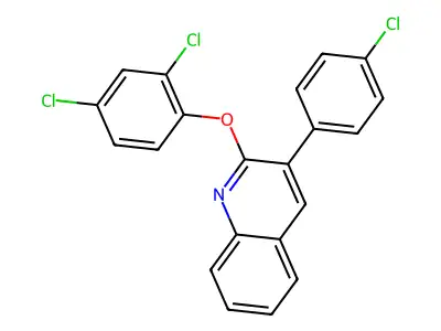 3-(4-Chlorophenyl)-2-(2,4-dichlorophenoxy)quinoline structure
