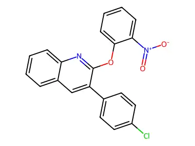 3-(4-Chlorophenyl)-2-(2-nitrophenoxy)quinoline structure