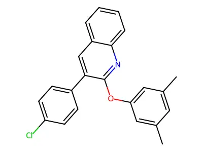 3-(4-Chlorophenyl)-2-(3,5-dimethylphenoxy)quinoline structure