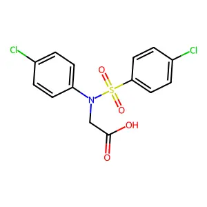 2-{4-Chloro[(4-chlorophenyl)sulfonyl]anilino}acetic acid structure