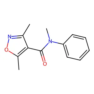 N,3,5-trimethyl-N-phenyl-4-isoxazolecarboxamide structure