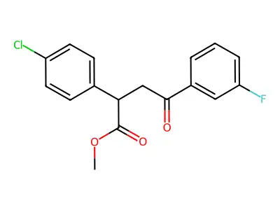Methyl 2-(4-chlorophenyl)-4-(3-fluorophenyl)-4-oxobutanoate structure