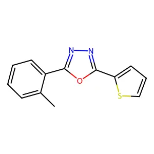 2-(2-Methylphenyl)-5-(thiophen-2-yl)-1,3,4-oxadiazole structure