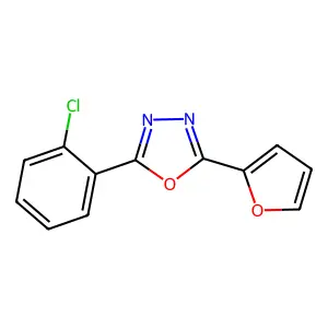 2-(2-Chlorophenyl)-5-(furan-2-yl)-1,3,4-oxadiazole structure