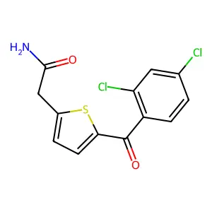 2-[5-(2,4-Dichlorobenzoyl)thiophen-2-yl]acetamide structure