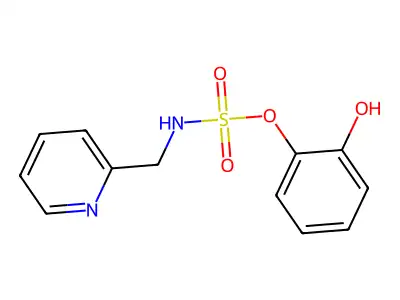 2-hydroxyphenyl-N-(2-pyridinylmethyl)sulfamate structure