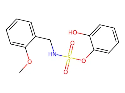 2-hydroxyphenyl-N-(2-methoxybenzyl)sulfamate structure