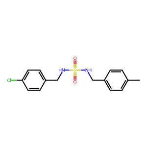 N-(4-chlorobenzyl)-N'-(4-methylbenzyl)sulfamide structure