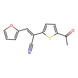 2-(5-Acetylthiophen-2-yl)-3-(furan-2-yl)prop-2-enenitrile structure