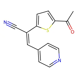 5-Acetyl-I+/--(4-pyridinylmethylene)-2-thiopheneacetonitrile structure