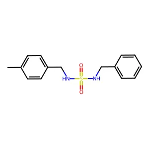 N-benzyl-N'-(4-methylbenzyl)sulfamide structure