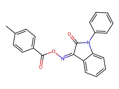 [(3Z)-2-oxo-1-phenyl-2,3-dihydro-1H-indol-3-ylidene]amino 4-methylbenzoate structure
