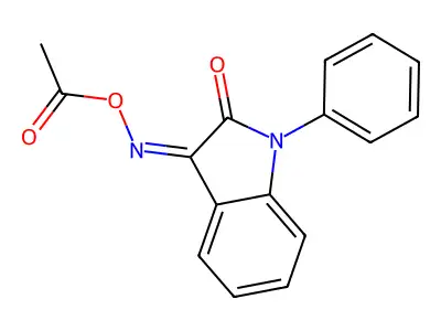 [(2-Oxo-1-phenylindol-3-ylidene)amino] acetate structure
