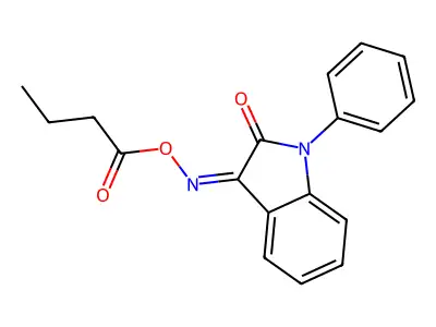 [(2-Oxo-1-phenylindol-3-ylidene)amino] butanoate structure