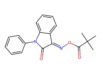 [(2-Oxo-1-phenylindol-3-ylidene)amino] 2,2-dimethylpropanoate structure