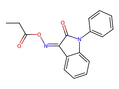 [(2-Oxo-1-phenylindol-3-ylidene)amino] propanoate structure