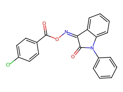 [(2-Oxo-1-phenylindol-3-ylidene)amino] 4-chlorobenzoate structure