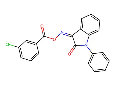 [(2-Oxo-1-phenylindol-3-ylidene)amino] 3-chlorobenzoate structure